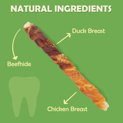 MON2SUN small-dog chewing action—sturdy sticks for satisfying bites