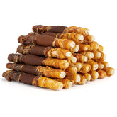 MON2SUN triple-flavor 5inch treat with chicken liver duck wrap for dogs—tasty protein boost