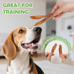MON2SUN duck jerky serving for small dogs boosts gentle reward sessions