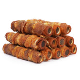 MON2SUN tiras de hueso envueltas en pollo ahumado, 5 pulgadas, snack para perros.