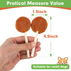 MON2SUN Lollipop rawhide-twist closeup highlights chew texture ideal for small dogs.