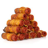 MON2SUN rawhide-free treats in a packfront, ideal bite-sized rewards for small dogs.