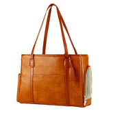 Monanller stylish dog purse carrier brown exterior for chic daily travel.