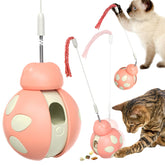 The Monotre cat-treat interactive toy in pink ladybug ready for engaging puzzling play