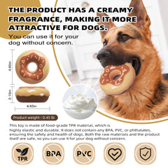 Monotre donut chew toy elastic TPR durability supports aggressive chewers during long sessions