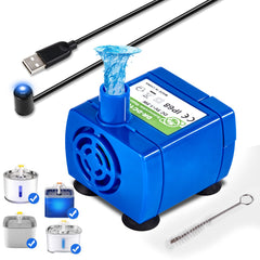 Monsin DR-DC160 top view shows compact size for quiet fountain performance.