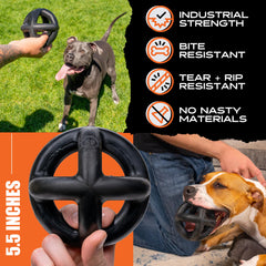 Monster K9 Indestructible Ball fetch outdoors showing long-lasting fun