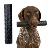 Monster K9 Indestructible Stick Dog Toy front view highlights durable solid-core rubber for aggressive chewers.