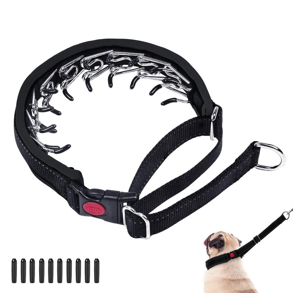 Monstoyo martingale collar front view highlights durable nylon and camouflage for reliable daily training