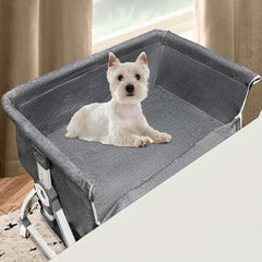 Montex bedside cosleeper height settings offer seamless bed alignment for comfortable pets
