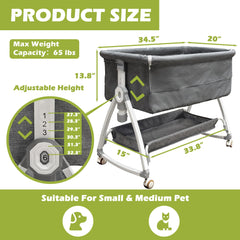 Montex cosleeper side zipper opening enables easy access and companionship