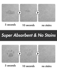 MontVoo mat features absorbent surface hides stains from messes.