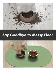 MontVoo cat feeding mat resists stains for tidy, pet-friendly dining.