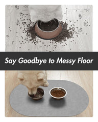 MontVoo dog water bowl mat prevents leaks and protects floors