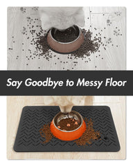 MontVoo no-stains pet mat keeps floors clear of marks after spills.