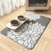 MontVoo pet feeding mat with floral design keeps feeding area tidy and stylish.