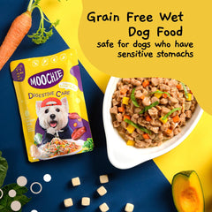 MOOCHIE grain-free small-dogs dish serving the soft morsels for easy digestion.