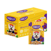 MOOCHIE grain-free small-dogs wet food packaging highlights premium ingredients and no artificial flavors.