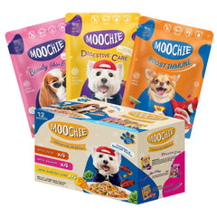 MOOCHIE soft wet dog food duck pouch ready for a flavorful, immune-supporting meal
