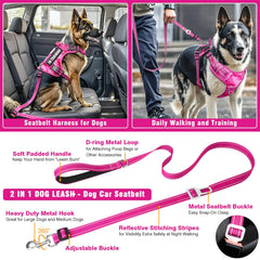 MOOGROU 2-in-1 leash car seat belt for safe travel