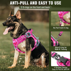 MOOGROU no-pull harness with quick-release buckles for easy on/off
