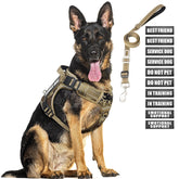 MOOGROU Tactical Dog Harness front view showing secure no pull design for large dogs