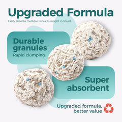 MoonForest Tofu Cat Litter odor-control granules reducing odors around the litter area.