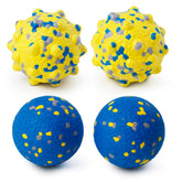 Moonorange dog tennis ball yellow-point front view for durable chew and fetch.
