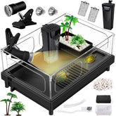 MoonOrange small turtle tank kit front view, ready-to-use starter for small reptiles.