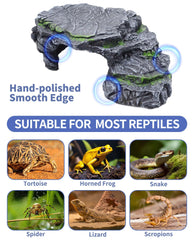 MoonOrange Turtle Basking Platform Closeup Resin – smooth edges for pet safety.