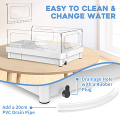 MoonOrange turtle tank basking-platform highlights elevated rest area for reptile comfort.