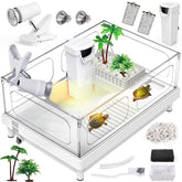 MoonOrange turtle tank kit tank view highlights compact footprint for small reptiles.