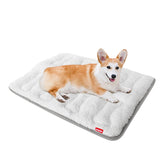 Moonsea Dog Bed Crate Mat 30x19 top-view shows plush surface for cozy naps