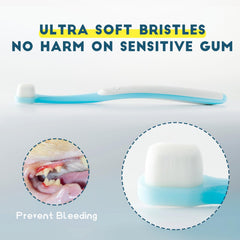 MoonyMars rectangular-head ultra-soft bristles for sensitive teeth care.