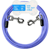 MooonGem tie out cable with swivel joint for tangle-free outdoor play.