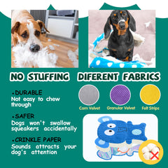 Mootop no stuffing dog toy pig - soft plush with squeak boosts curiosity during solo play