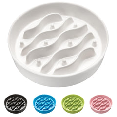 MOPANG ceramic slow feeder bowl closeup highlights safe ceramic material for gentle eating