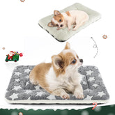 Mora Pets dog bed star print in grey offers cozy comfort inside the crate.