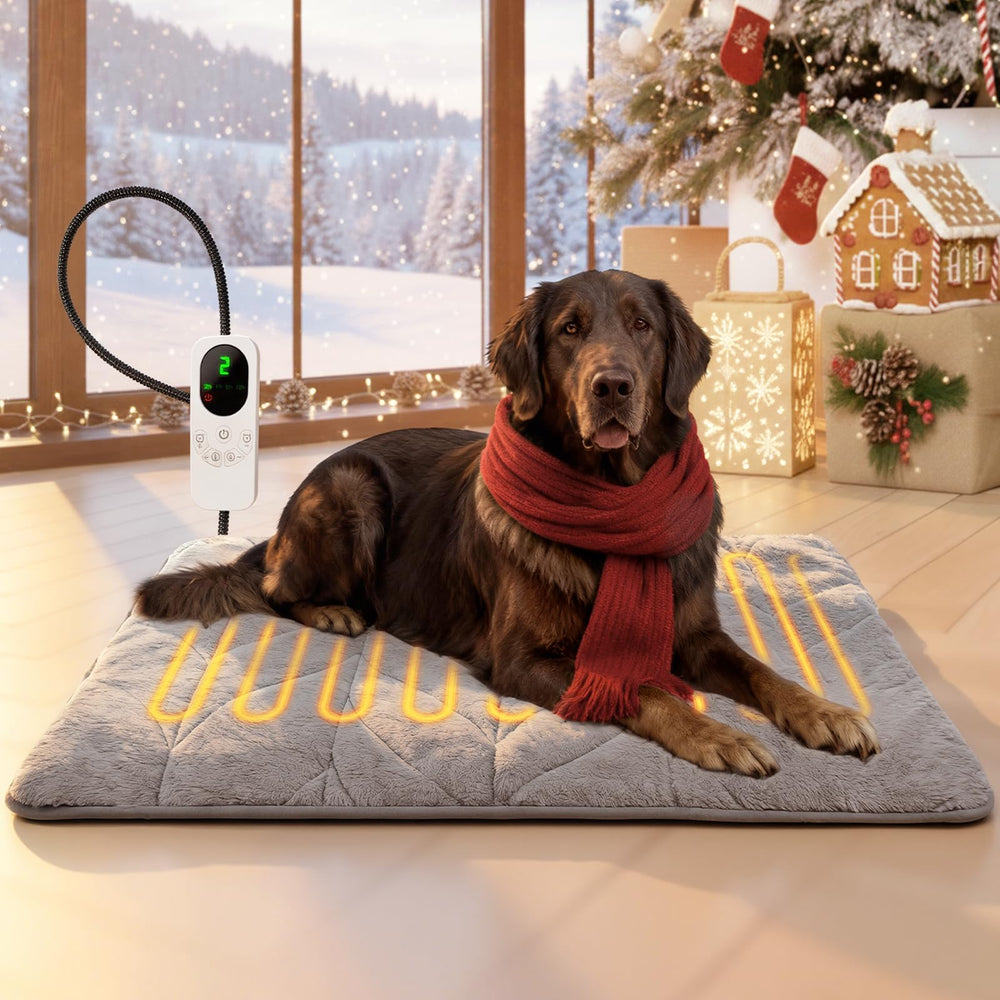 Mora Pets dog heating pad shows quick warmth for joints and comfort.