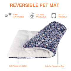 Mora Pets reversible fleece crate pad provides dual-sided warmth for year-round use