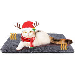 Mora Pets self warming cat bed front view shows cozy warmth in a compact size.