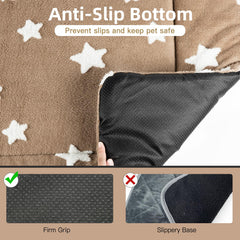 Mora Pets star-pattern pet bed adds cute style for lounging.