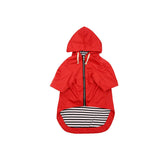 Morezi capa-perro-lluvia-roja-frente, protege al perro de la lluvia durante paseos.
