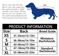 Morezi dachshund coat XS harness hole for leash compatibility.