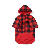 Morezi dog raincoat red hoodie on dog helps stay dry during rainy walks