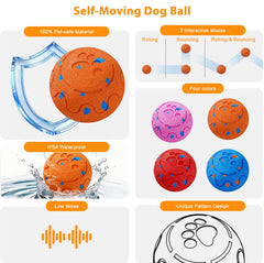 morhandisn dog-ball bouncing-rolling demonstrates unpredictable motion for stimulation