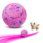 Morhandisn dog ball pink full view for engaging fetch and exercise.