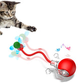 Morhandisn Speedy Tail 2.0 ball red in motion for indoor cats with engaging play