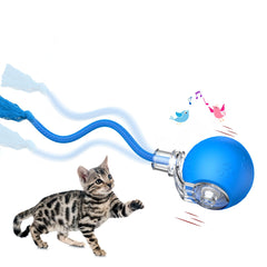 Morhandisn Speedy Tail 2.0 blue interactive cat toy showcases engaging playtime for indoor cats.