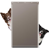 Morikey dog door flap replacement closeup highlights sturdy construction for durability.